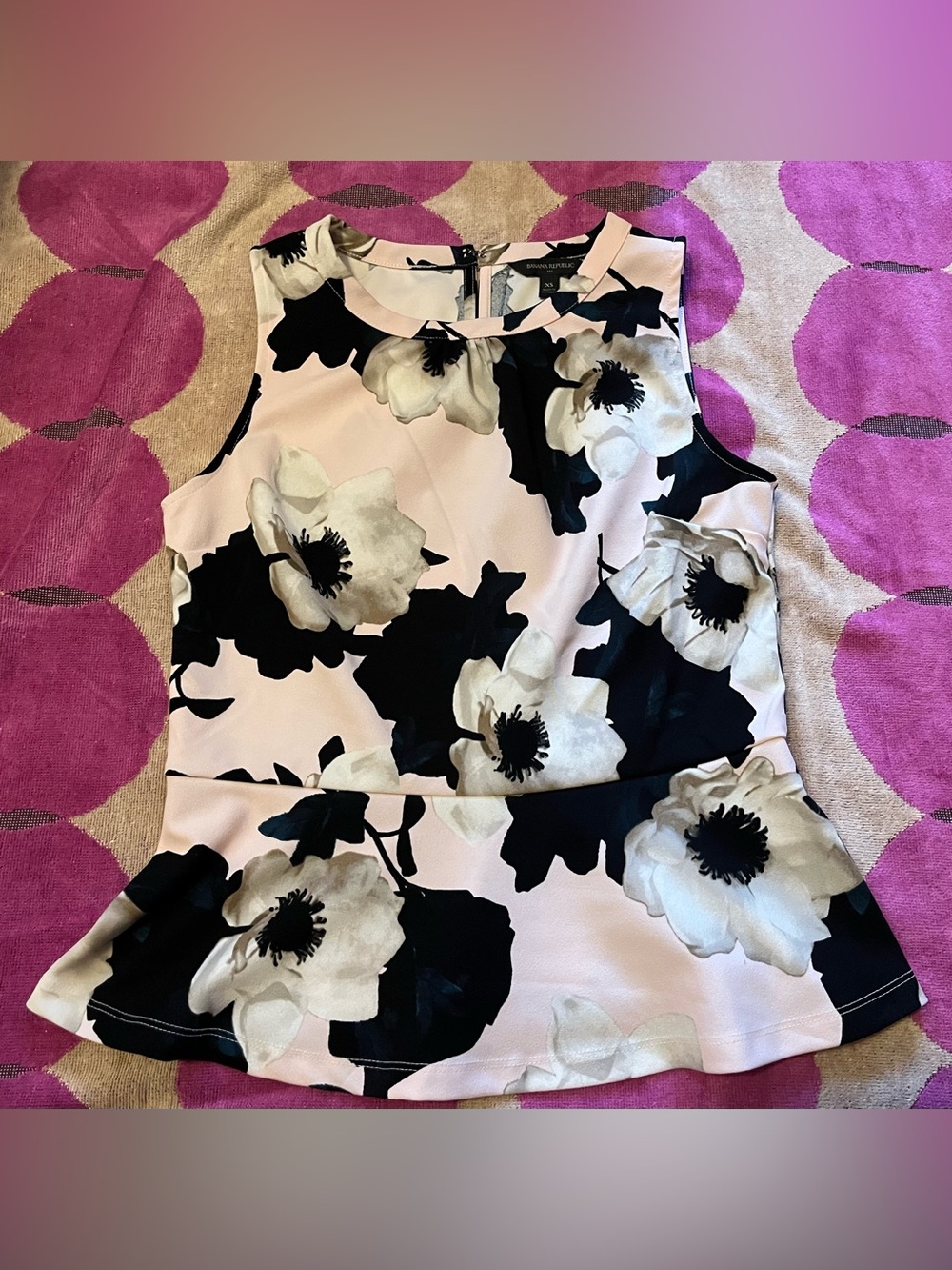 Banana Republic Anemone Floral Peplum Top